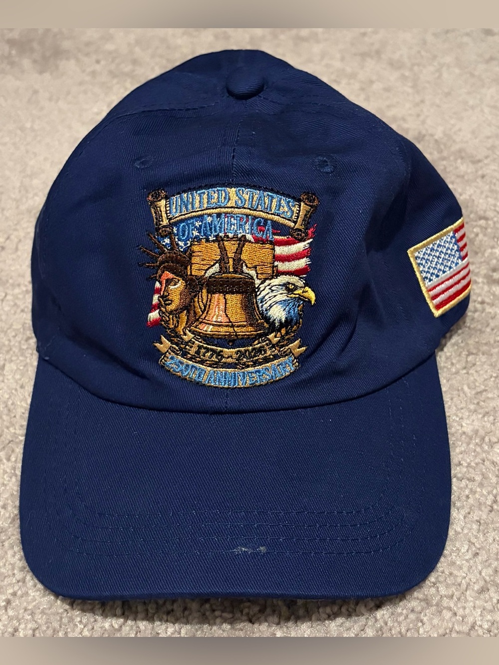 United States Of America 250th Anniversary Hat Adjustable Strapback